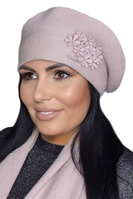 Beret Model Feba Powder Pink - Kamea - uniwersalny Kamea