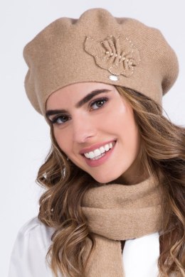 Beret Model Justa Camel - Kamea - uniwersalny Kamea