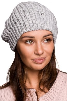 Beret Model BK060 Grey - BE Knit - uniwersalny BE Knit