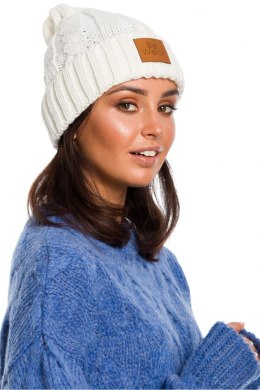 Czapka Damska Model BK043 Ecru - BE Knit - uniwersalny BE Knit