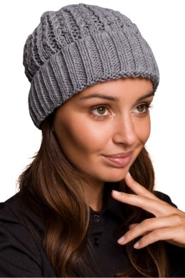 Czapka Damska Model BK057 Grey - BE Knit - uniwersalny BE Knit