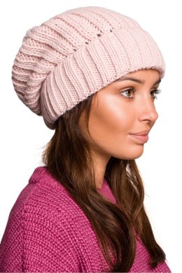 Czapka Damska Model BK058 Pink - BE Knit - uniwersalny BE Knit