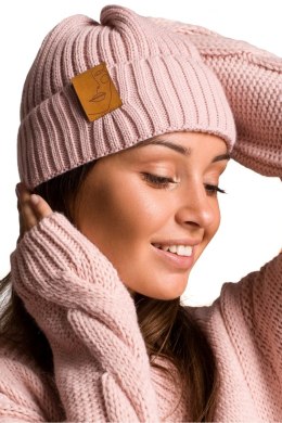 Czapka Damska Model BK059 Pink - BE Knit - uniwersalny BE Knit