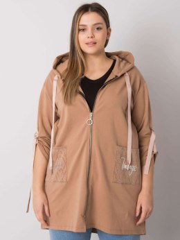 Bluza-RV-BL-6795.84-camelowy - ONE SIZE