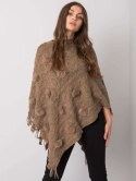 Poncho-AT-PN-368N.60-ciemny bezowy - ONE SIZE