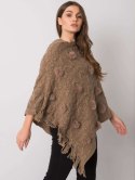 Poncho-AT-PN-368N.60-ciemny bezowy - ONE SIZE