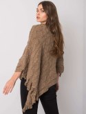 Poncho-AT-PN-368N.60-ciemny bezowy - ONE SIZE