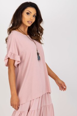 Bluzka Model DHJ-BZ-8336.04 Light Pink - Italy Moda - uniwersalny Italy Moda