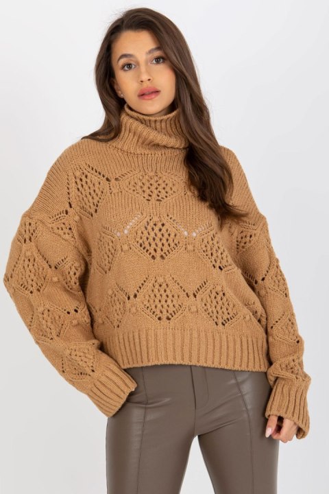 Sweter Damski Model EM-SW-1037-01.24X Camel - EM - uniwersalny EM