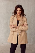 Marynarka Model BEZ ZAK0008 Beige - Roco Fashion - uniwersalny Roco Fashion