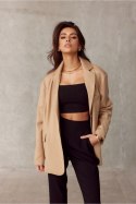 Marynarka Model BEZ ZAK0008 Beige - Roco Fashion - uniwersalny Roco Fashion