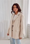 Marynarka Model Arya BEZ ZAK0018 Beige - Roco Fashion - uniwersalny Roco Fashion