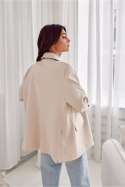 Marynarka Model Arya BEZ ZAK0018 Beige - Roco Fashion - uniwersalny Roco Fashion