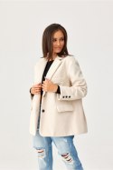 Marynarka Model Meghan BEJ ZAK0007 Beige - Roco Fashion - uniwersalny Roco Fashion