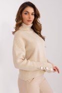 Golf Damski Model BA-SW-015.01P Light Beige - Badu - uniwersalny Badu