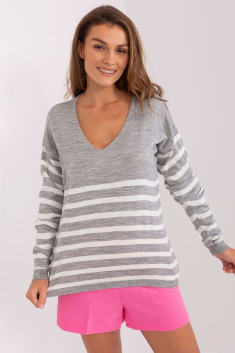 Sweter Damski Model BA-BZ-2201.62P Grey - Badu - uniwersalny Badu