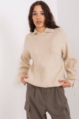 Sweter Damski Model BA-SW-0305.67P Beige - Badu - uniwersalny Badu