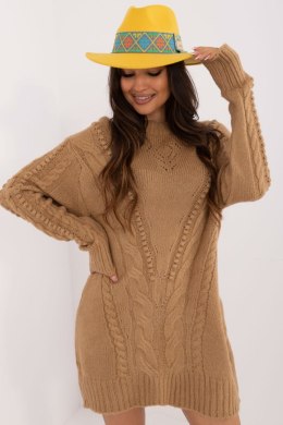 Sweter Damski Model BA-SW-0574.44 Camel - Badu - uniwersalny Badu