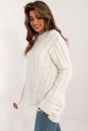 Sweter Damski Model BA-SW-0574.44 Ecru - Badu - uniwersalny Badu