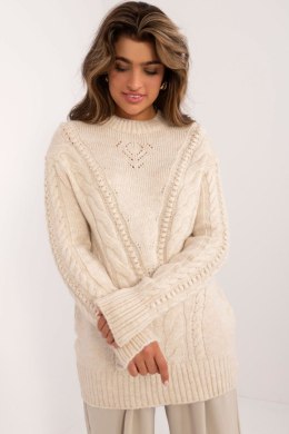 Sweter Damski Model BA-SW-0574.44 Light Beige - Badu - uniwersalny Badu