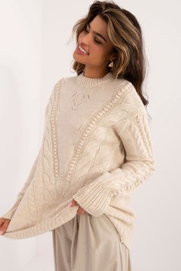 Sweter Damski Model BA-SW-0574.44 Light Beige - Badu - uniwersalny Badu