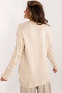 Sweter Damski Model BA-SW-0574.44 Light Beige - Badu - uniwersalny Badu