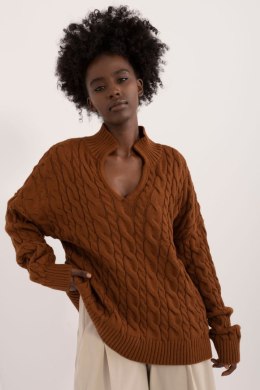 Sweter Damski Model BA-SW-0617.04 Brown - Badu - uniwersalny Badu