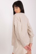 Sweter Damski Model BA-SW-8005.00P Light Beige - Badu - uniwersalny Badu