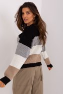 Sweter Damski Model BA-SW-8024.57P Black/Beige - Badu - uniwersalny Badu