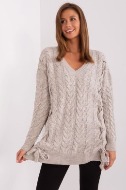 Sweter Damski Model BA-SW-8027.46P Beige - Badu - uniwersalny Badu