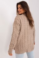 Sweter Damski Model BA-SW-8027.46P Dark Beige - Badu - uniwersalny Badu