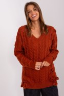 Sweter Damski Model BA-SW-8027.85P Dark Orange - Badu - uniwersalny Badu