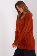 Sweter Damski Model BA-SW-8027.85P Dark Orange - Badu - uniwersalny Badu