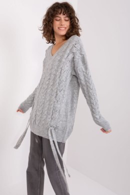 Sweter Damski Model BA-SW-8027.85P Grey - Badu - uniwersalny Badu