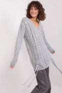 Sweter Damski Model BA-SW-8027.85P Grey - Badu - uniwersalny Badu