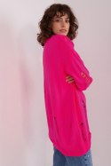 Sweter Damski Model BA-SW-8042-1.23 Fluo Pink - Badu - uniwersalny Badu