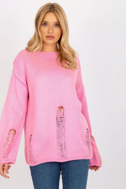 Sweter Damski Model BA-SW-8043.08X Pink - Badu - uniwersalny Badu