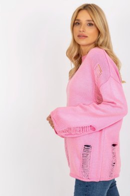 Sweter Damski Model BA-SW-8043.08X Pink - Badu - uniwersalny Badu