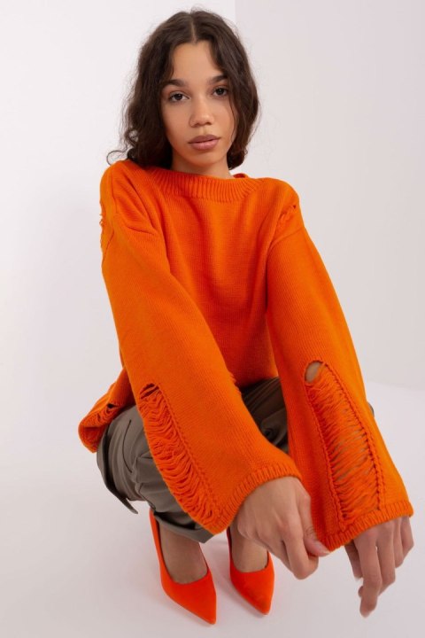 Sweter Damski Model BA-SW-8043.85 Orange - Badu - uniwersalny Badu