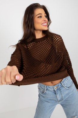 Sweter Damski Model BA-SW-9006.38P Brown - Badu - uniwersalny Badu