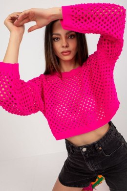 Sweter Damski Model BA-SW-9008.35P Fluo Pink - Badu - uniwersalny Badu