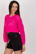 Sweter Damski Model BA-SW-9008.35P Fluo Pink - Badu - uniwersalny Badu