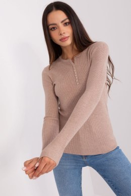 Sweter Damski Model PM-SW-Y-0078.87 Dark Beige - Factory Price - uniwersalny Factory Price