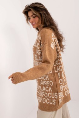 Sweter Damski Model BA-SW-0546.07 Camel - Badu - uniwersalny Badu