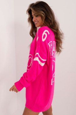 Sweter Damski Model BA-SW-0558.28 Fluo Pink - Badu - uniwersalny Badu