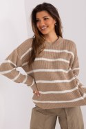 Sweter Damski Model BA-SW-8025.38P Dark Beige - Badu - uniwersalny Badu