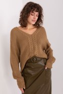 Sweter Damski Model BA-SW-8028.36P Camel - Badu - uniwersalny Badu