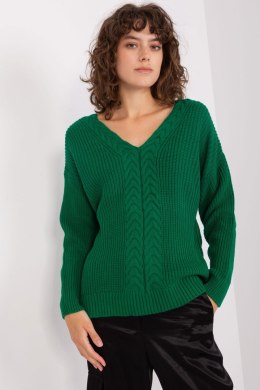 Sweter Damski Model BA-SW-8028.36P Dark Green - Badu - uniwersalny Badu