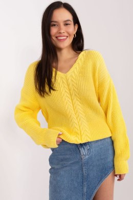 Sweter Damski Model BA-SW-8028.36P Yellow - Badu - uniwersalny Badu