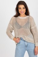 Sweter Damski Model BA-SW-9006.38P Beige - Badu - uniwersalny Badu